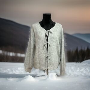 PRETTYGARDEN Women's Tie Front Bow Cardigan